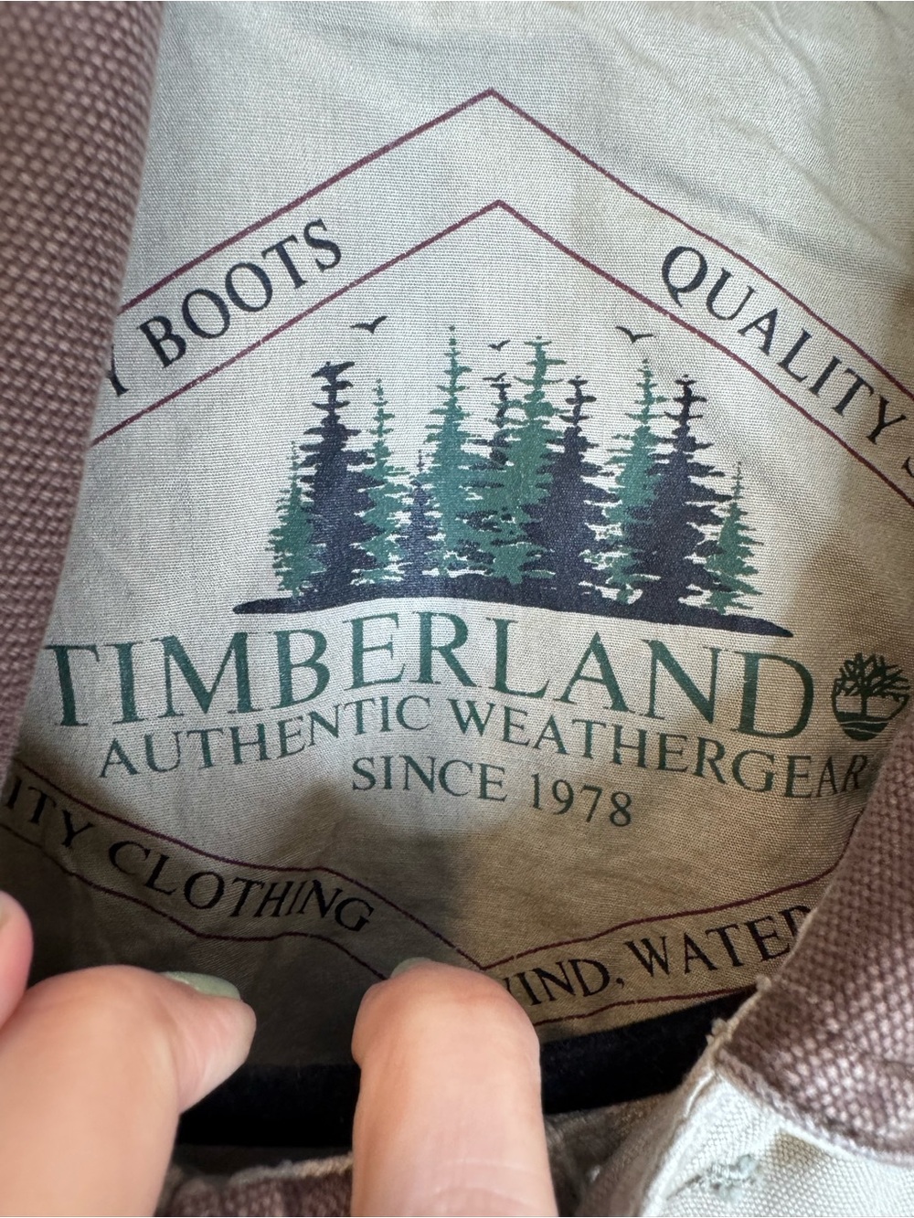 Vintage 1996 Timberland Rugged barn Jacket Beige Canvas Utility Coat pocket - Picture 4 of 15